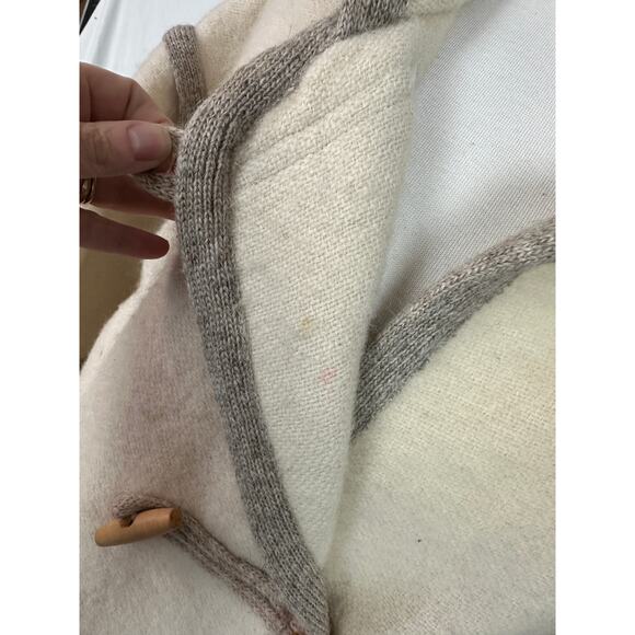 Alafoss Icewool S Ivory 100% Pure Virgin Wool Long Cardigan Sweater Coat - Picture 11 of 16